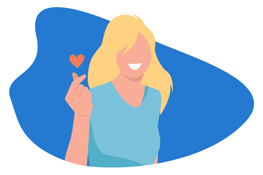 woman with heart